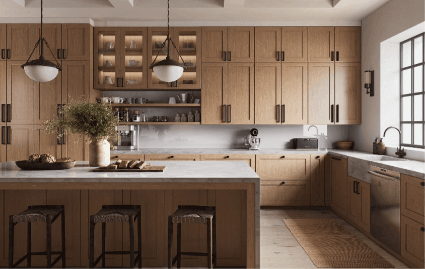 A kitchen in Homestead Oak