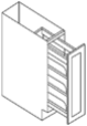 9" Base Pull-Out — manufacturer line drawing
