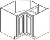 33" Lazy Susan Corner Base — manufacturer line drawing