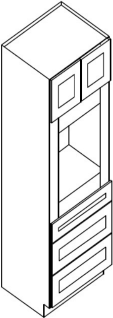 33"W x 84"H Single Oven Cabinet — manufacturer line drawing