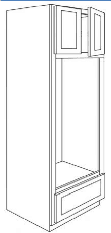 33"W x 84"H Double Oven Cabinet — manufacturer line drawing