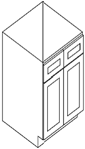 36" Sink Base Cabinet — manufacturer line drawing