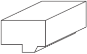 Square Light Rail Molding — manufacturer line drawing