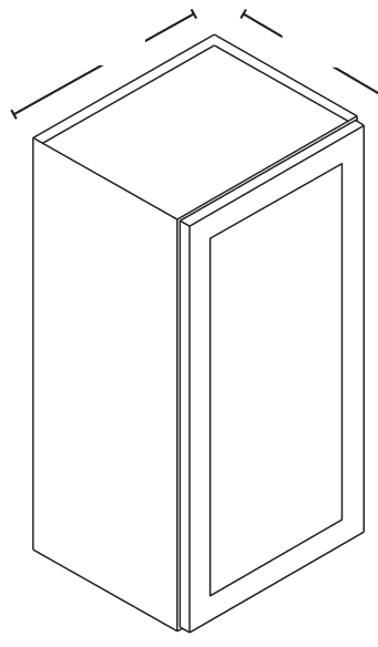 12"W x 30"H Wall Cabinet — manufacturer line drawing