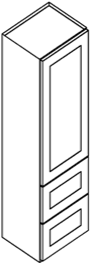 18"W x 48"H Wall Cabinet — manufacturer line drawing