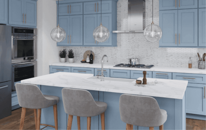 A kitchen in Xterra Blue